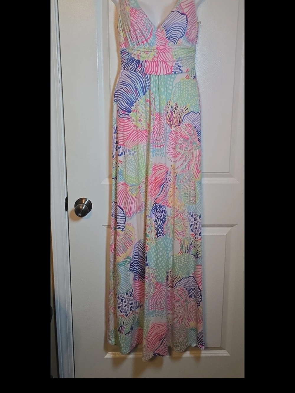 Lilly Pulitzer Sloane Maxi Dress Pink Multicolor Roar of the Seas Size XS